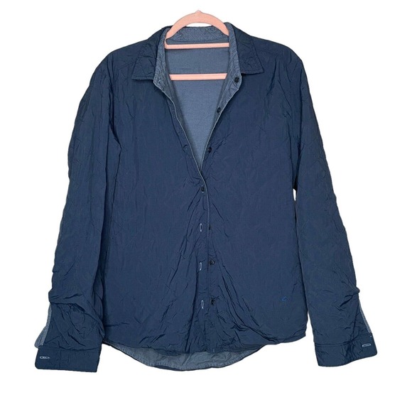 Jack Purcell Small Mens Blue Reversible Long Sleeve Collared Button Up Shirt - Picture 3 of 10